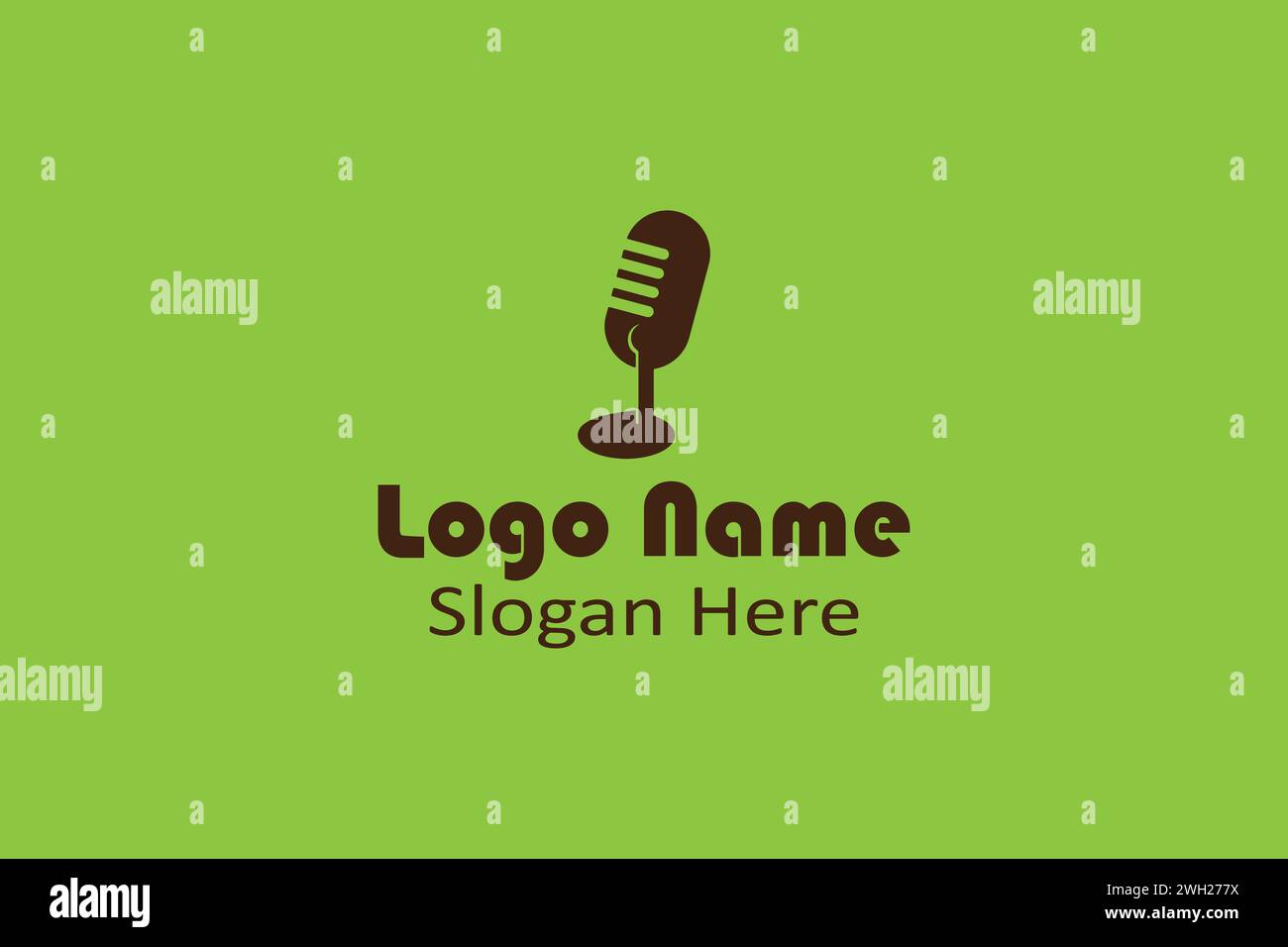 Podcast logo Stock Vector
