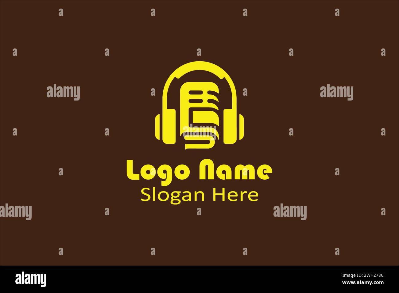 Podcast logo Stock Vector