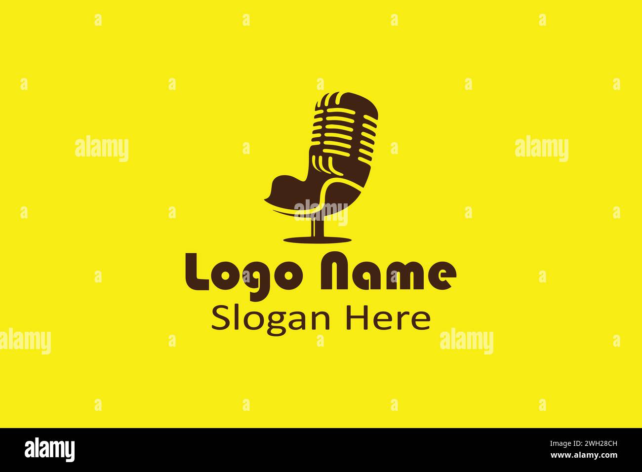 PODCAST LOGO Stock Vector