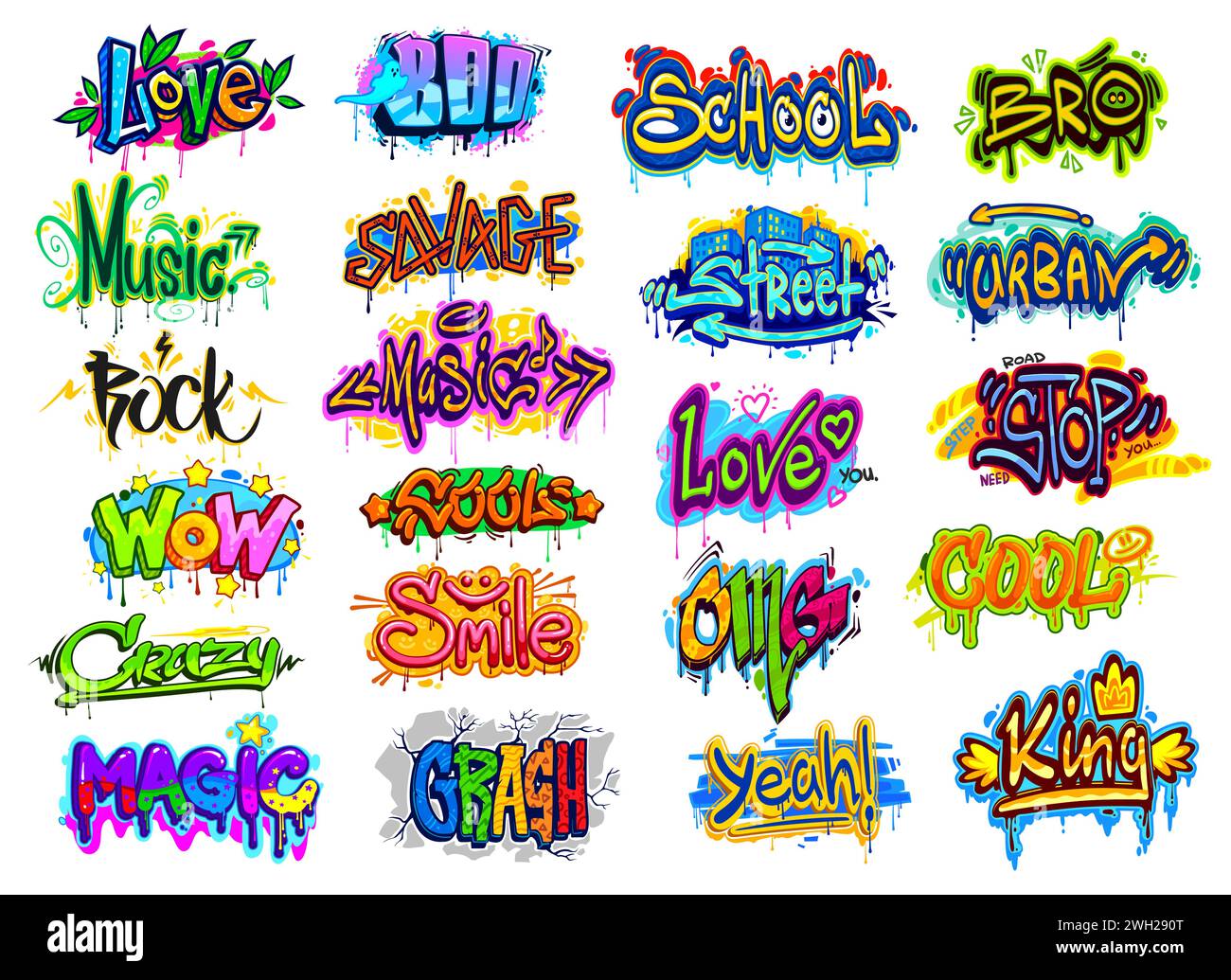 Writings grafitti Stock Vector Images - Alamy