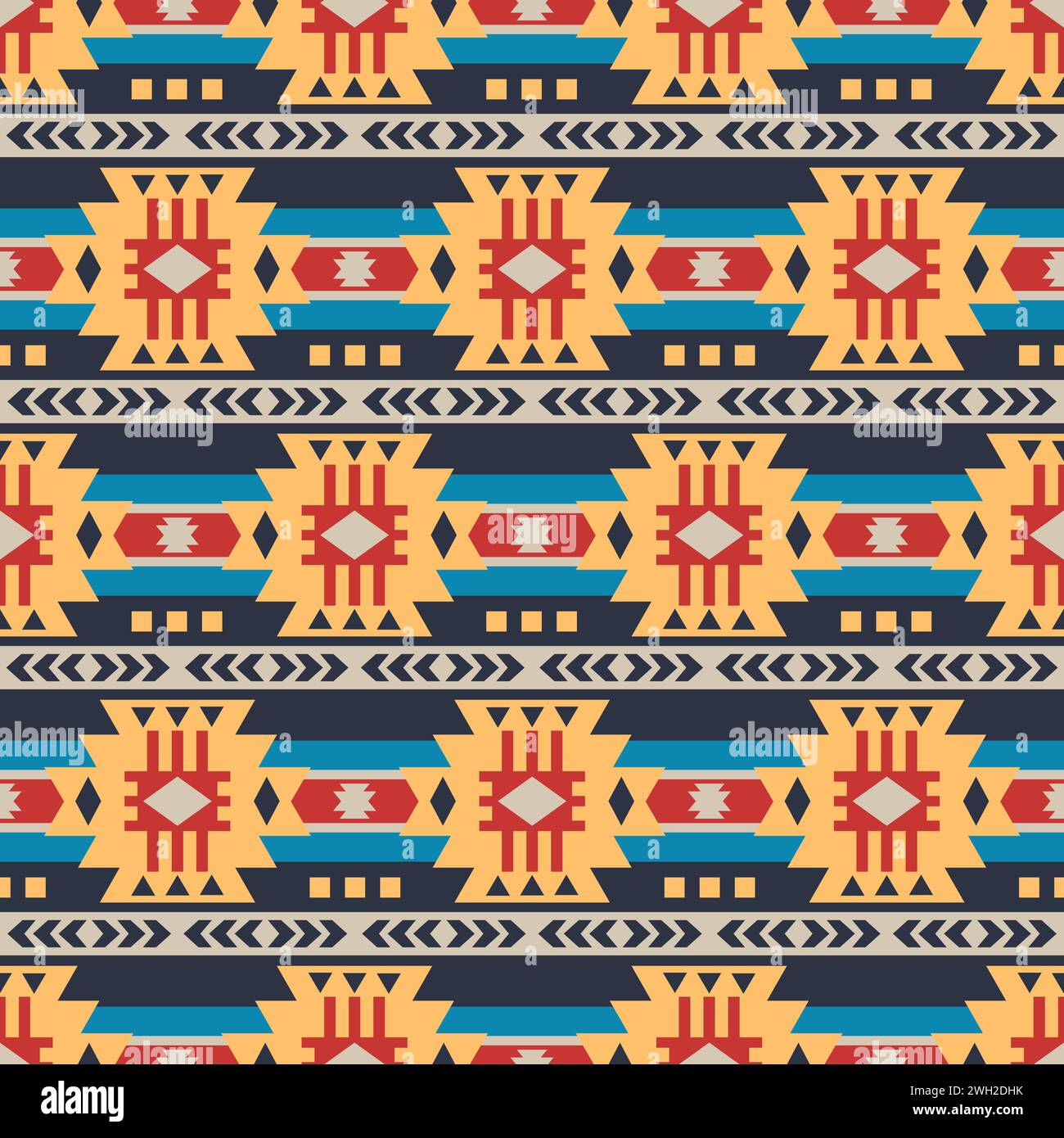 Tribal southwestern native navajo seamless pattern Stock Vector Image ...