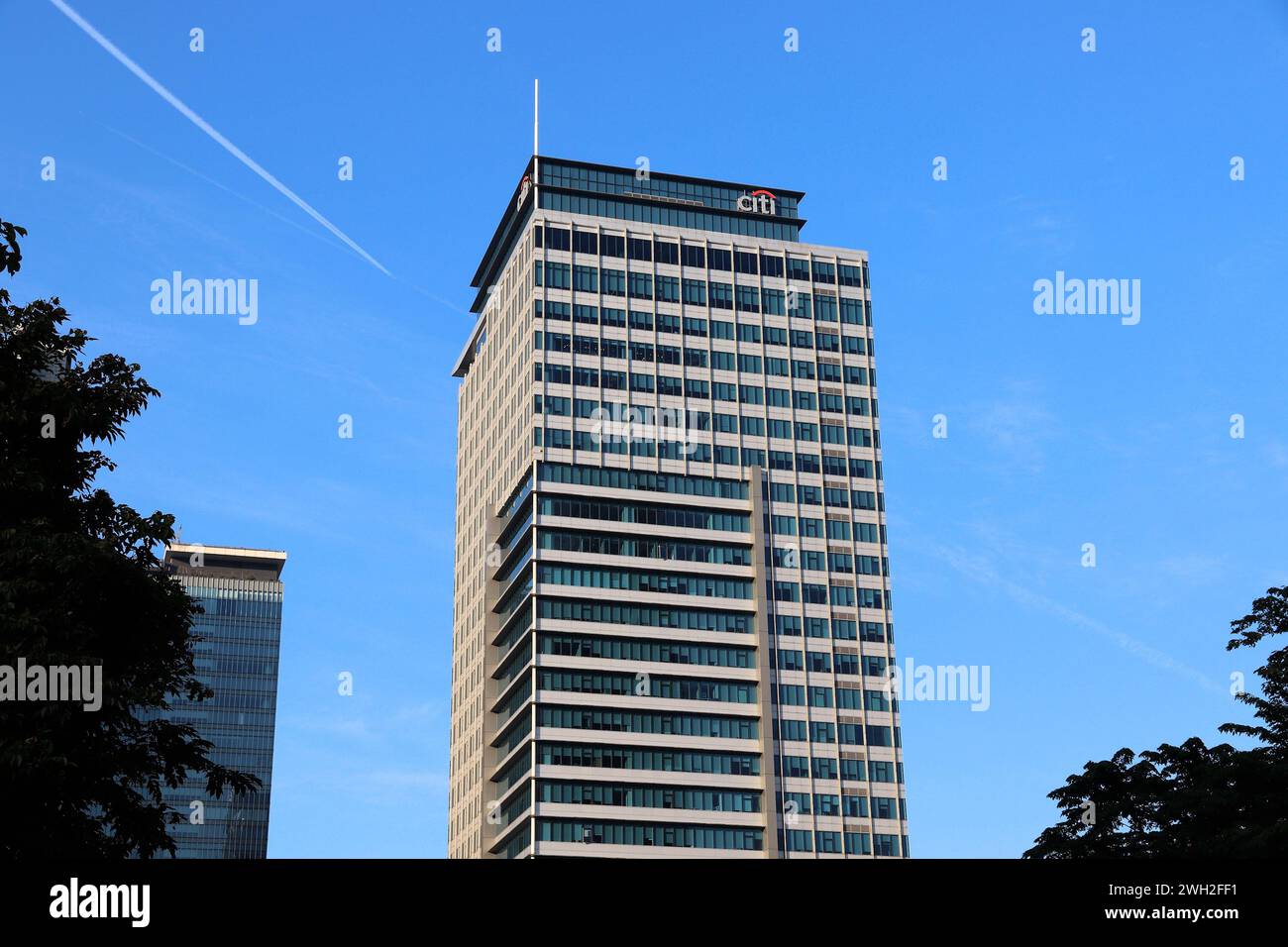 TAIPEI, TAIWAN - DECEMBER 3, 2018: Walsin Lihwa Building, or Citibank Tower office building in Xinyi district, Taipei city. Stock Photo