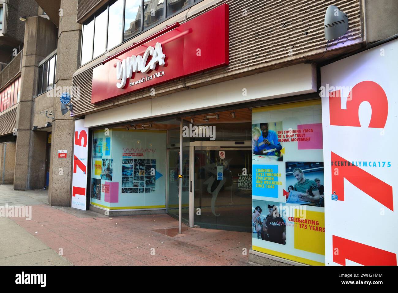 LONDON, UK - JULY 14, 2019: YMCA office in London. YMCA, Young Men’s Christian Association was founded in London. Stock Photo