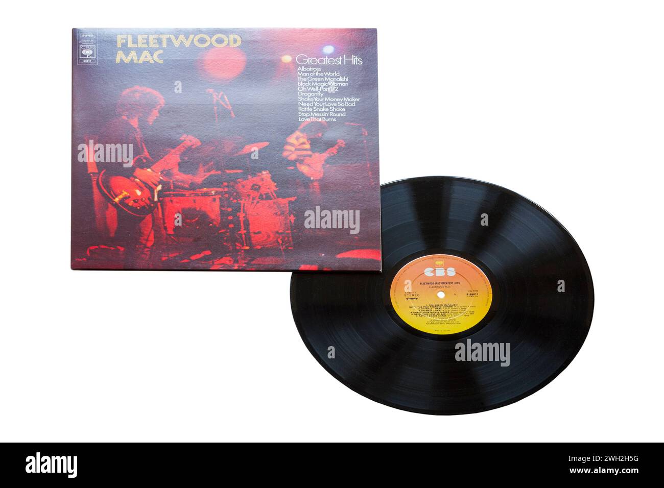Fleetwood Mac Greatest Hits vinyl record album LP cover isolated on white background - 1971 Stock Photo