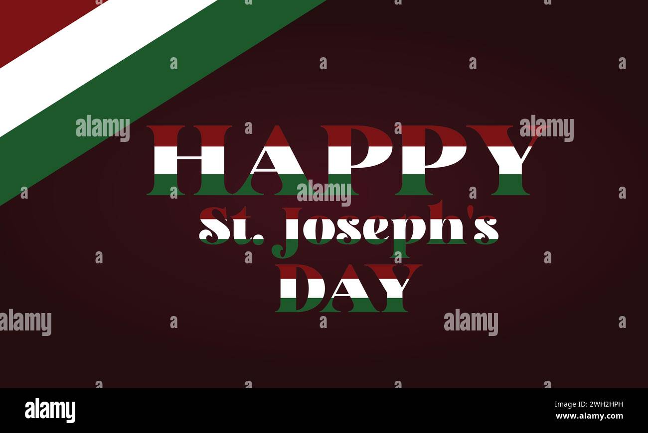 Skull Happy St. Joseph's Day Unique illustration design Stock Vector