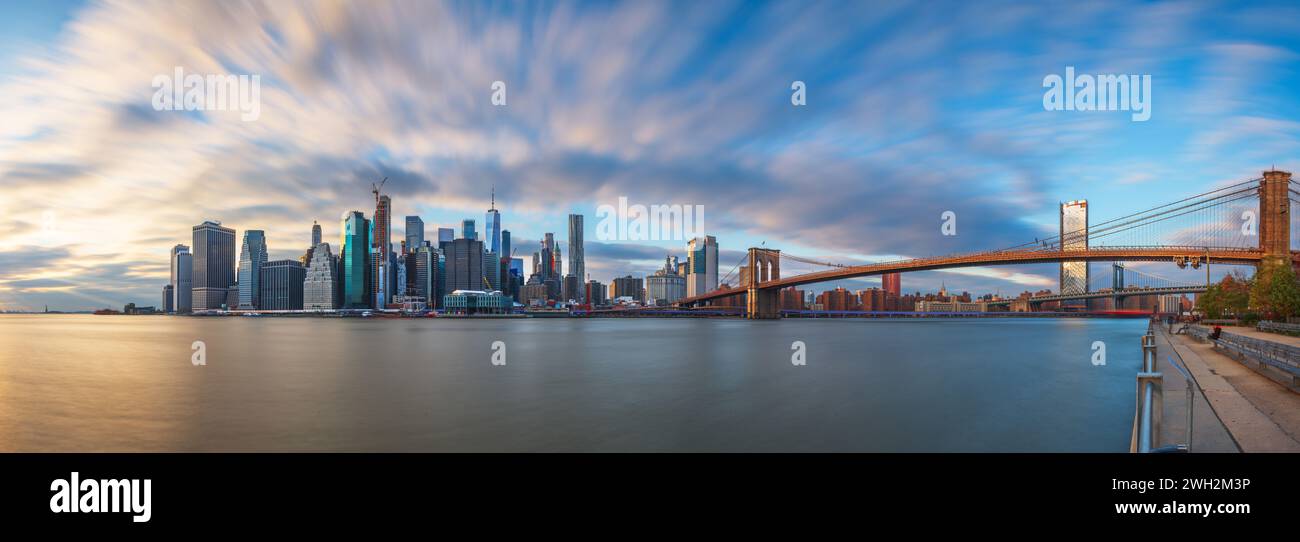 Panoramic new york city skyline hi-res stock photography and images - Alamy