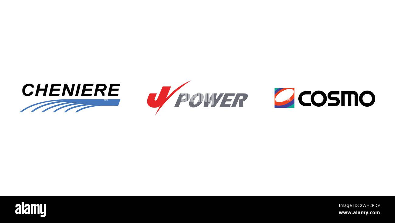 Cheniere Energy, Cosmo Oil Company, J Power. Editorial brand emblem Stock Vector Image & Art Alamy