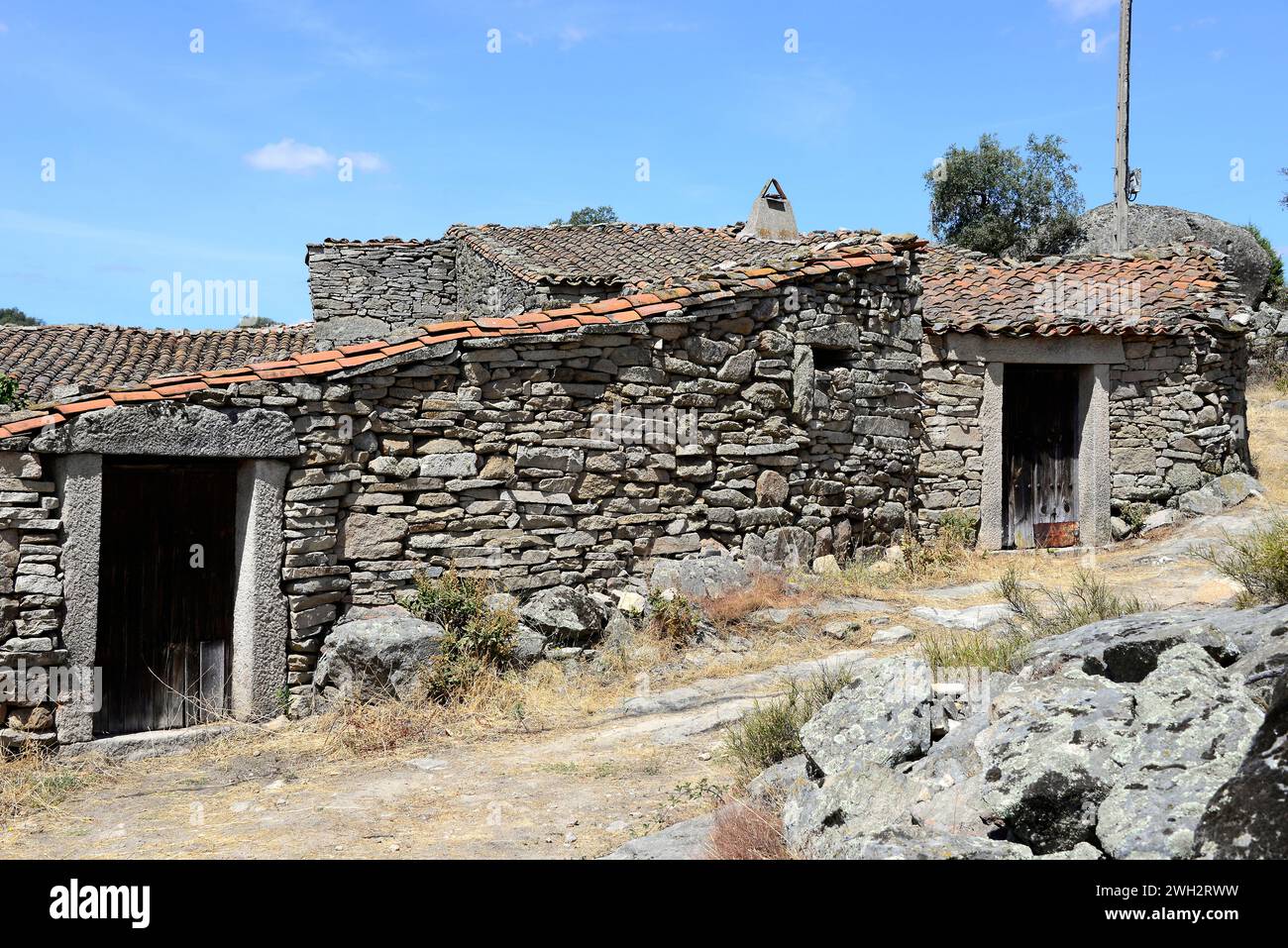 Fornillos de Fermoselle, Villar del Buey municipality. Traditional architecture. Zamora province, Castilla y Leon, Spain. Stock Photo