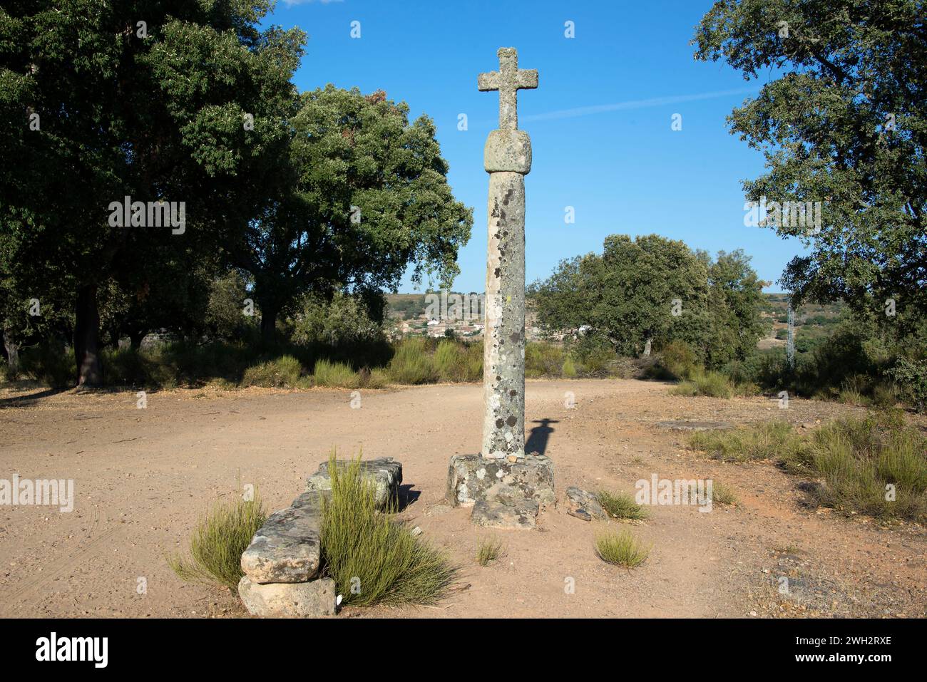 Fornillos de Fermoselle, Villar del Buey municipality. Figalina cross. Zamora province, Castilla y Leon, Spain. Stock Photo