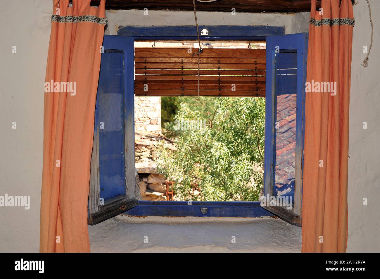 Fornillos de Fermoselle, Villar del Buey municipality. Window. Zamora province, Castilla y Leon, Spain. Stock Photo