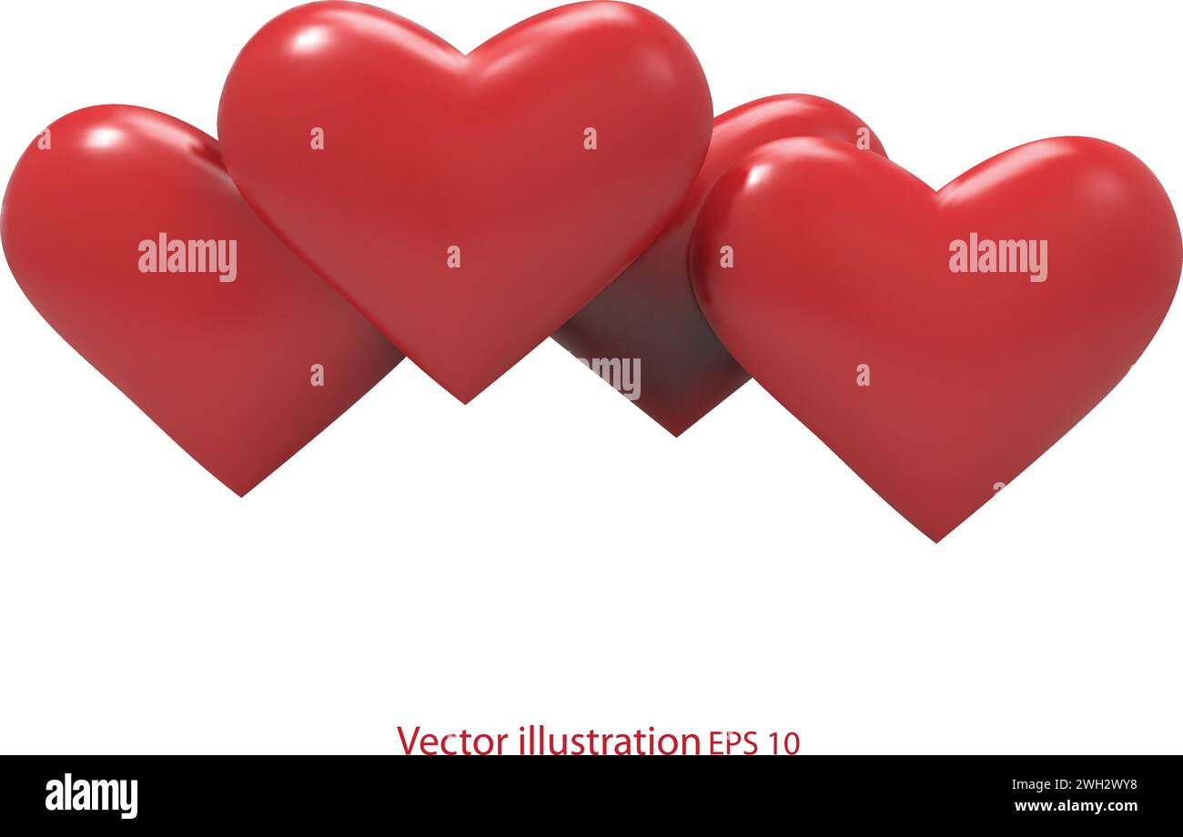Realistic Red Heart .Valentine Day ,Vector illustration Stock Vector ...
