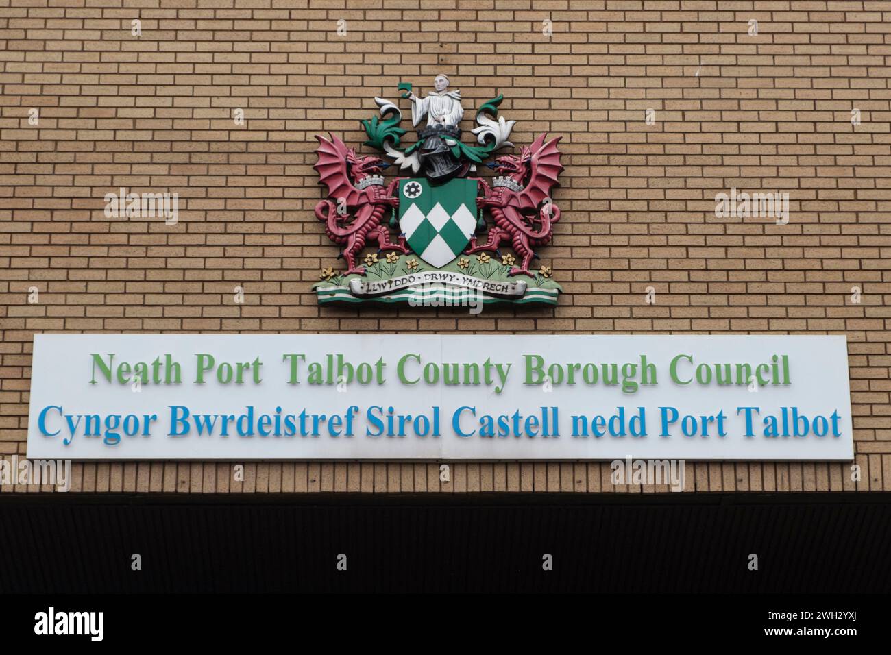 Around Port Talbot an industrial town in Neath Port Talbot Wales UK on a winters day. Neath Port Talbot council Stock Photo