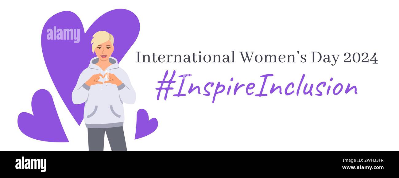 Inspire inclusion campaign pose. International Women's Day 2024 theme ...