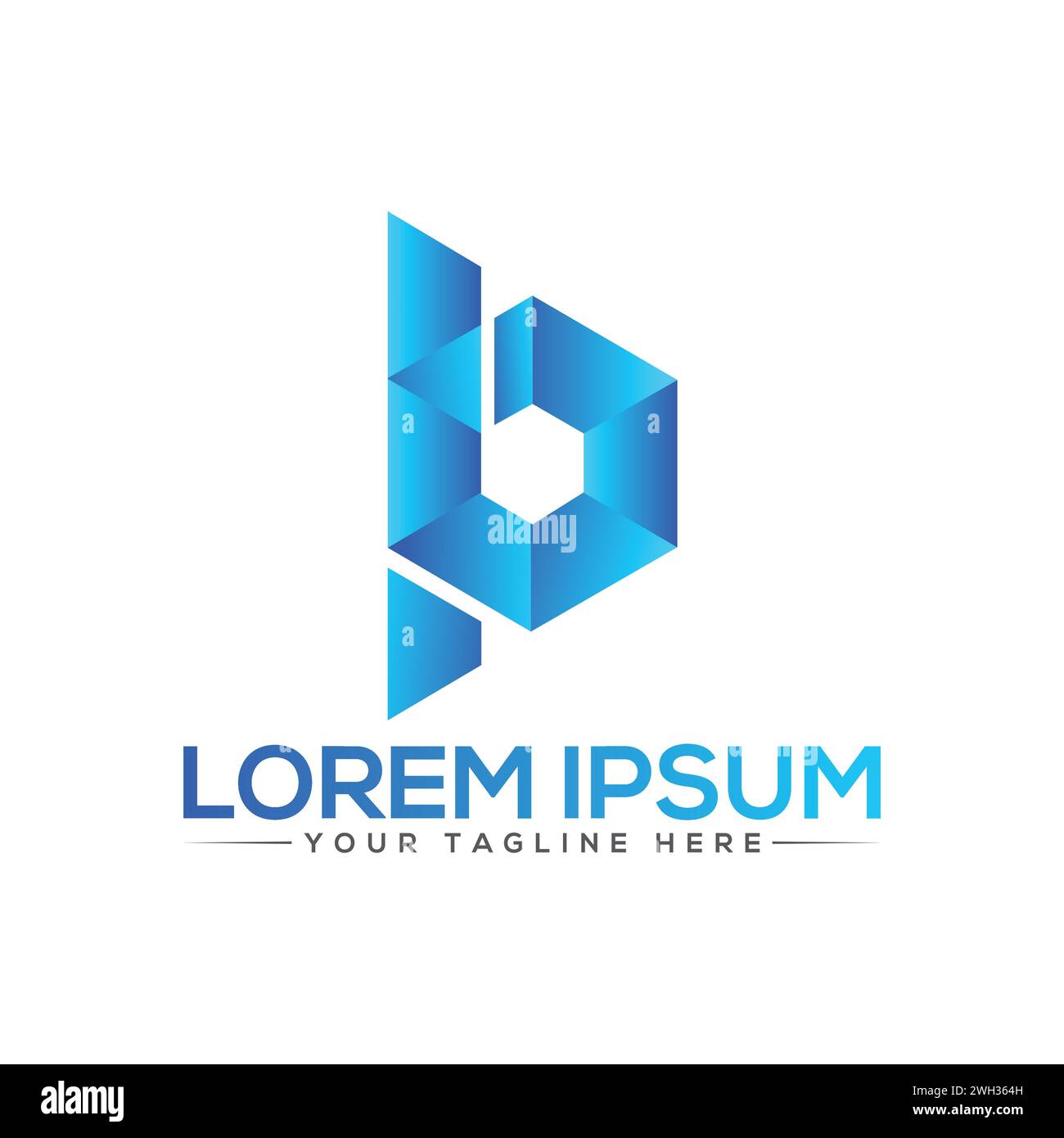 B Logo Design. Stock Vector