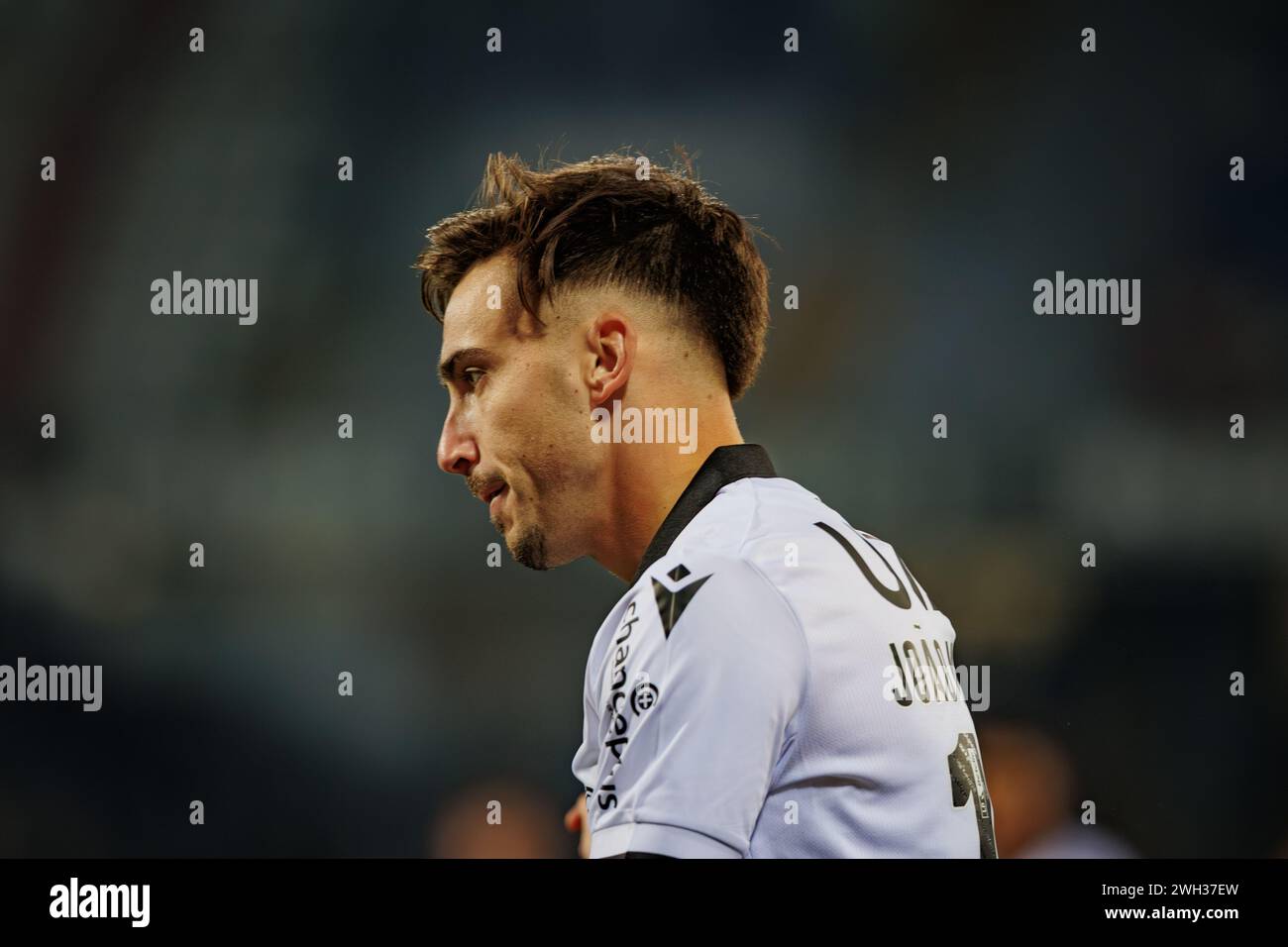 Joao Mendes  during  Liga Portugal  23/24 game between Vitoria Sport Clube and CF Estrela Amadora at Estadio Dom Afonso Henriques, Guimaraes, Portugal Stock Photo
