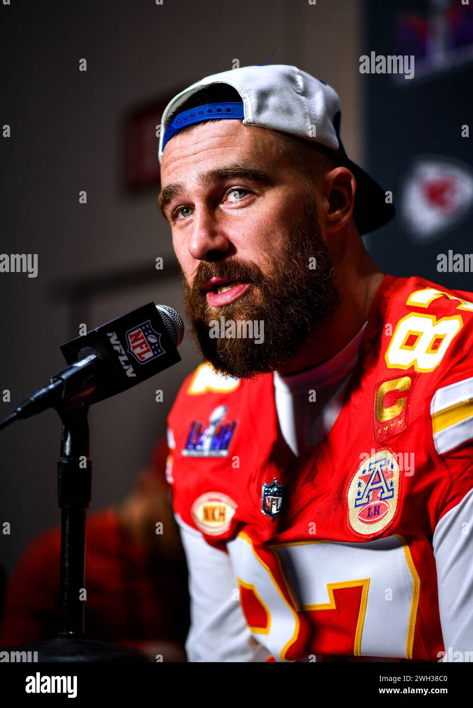 Kansas City Chiefs' Travis Kelce during a media day at the Westin Lake ...