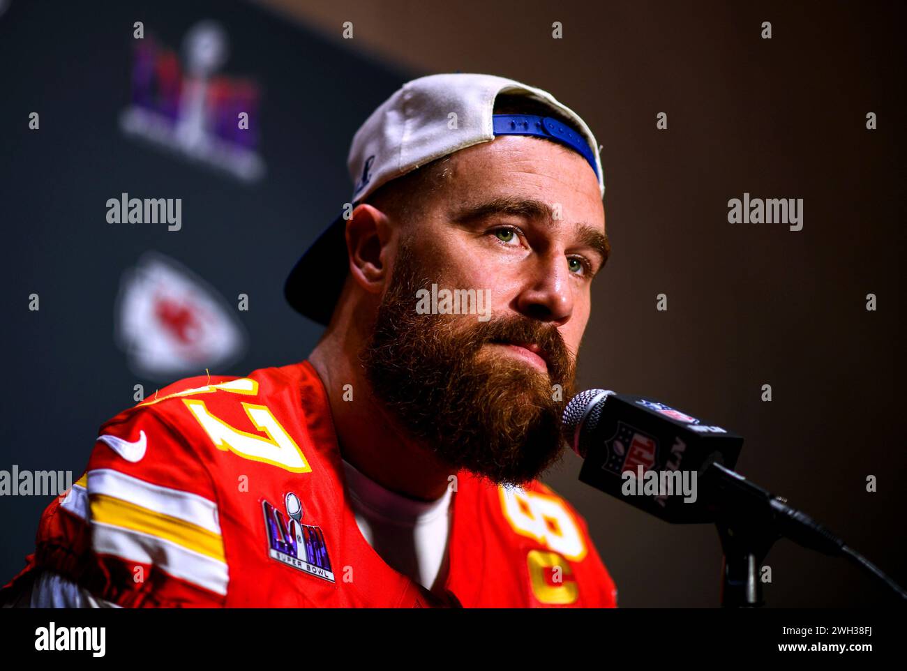 Kansas City Chiefs' Travis Kelce during a media day at the Westin Lake ...
