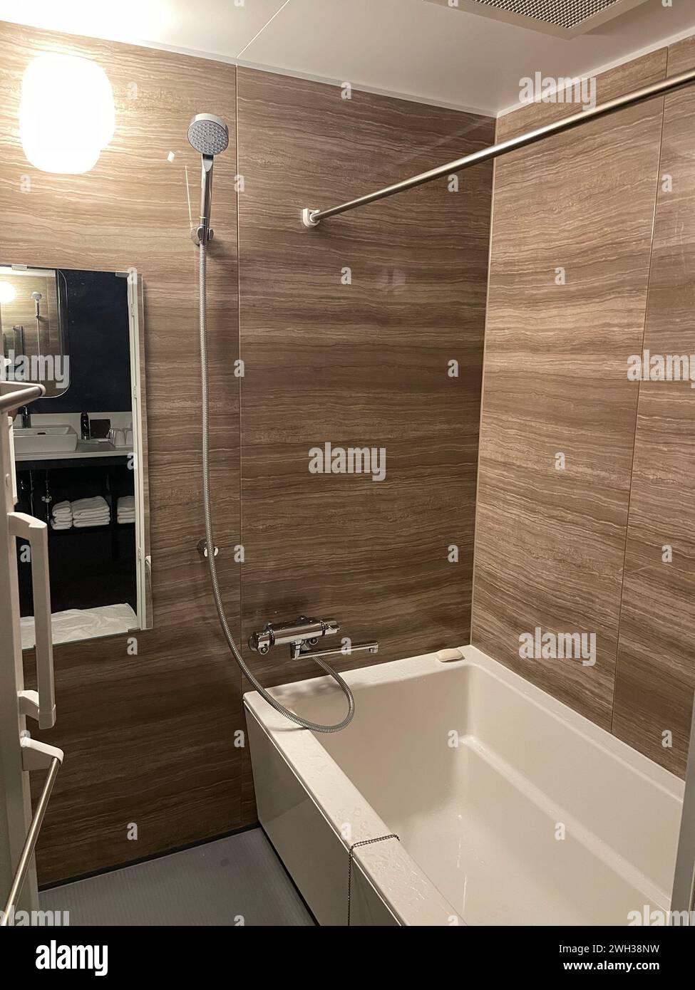 Japanese hotel room wet room bathroom shower and bath Stock Photo Alamy