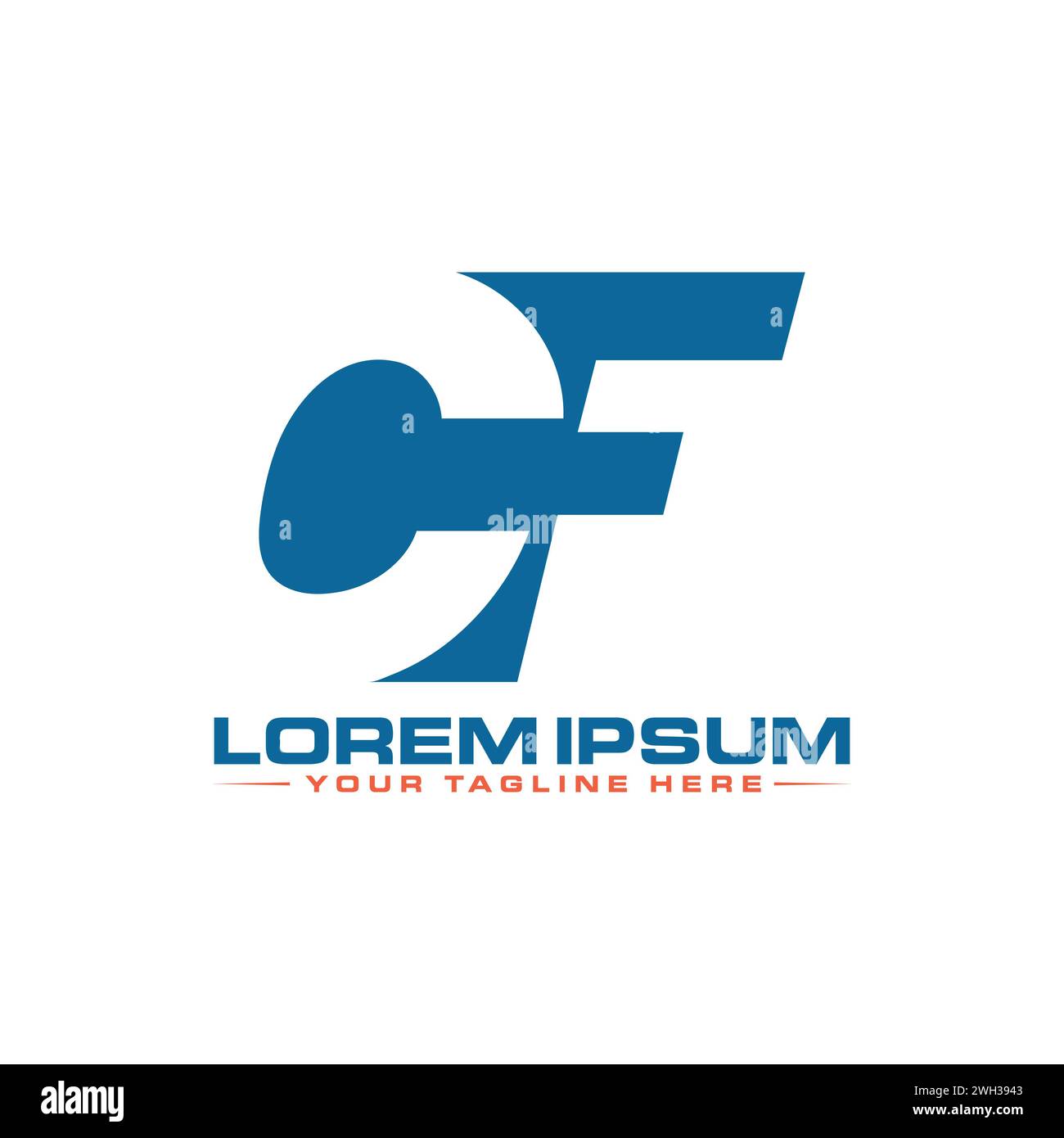 CF Letter Logo Design. Creative and Modern Logo Design. Stock Vector