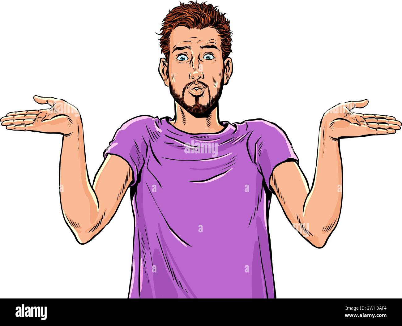 Throws up his hands Stock Vector Images Alamy