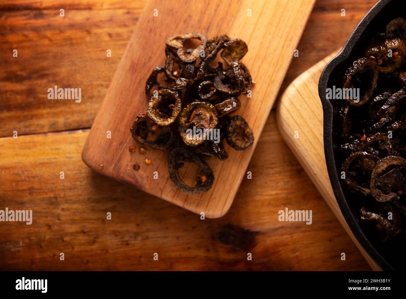 Chili chips. In Mexico called Chicharron de Chile. Crispy chili fried