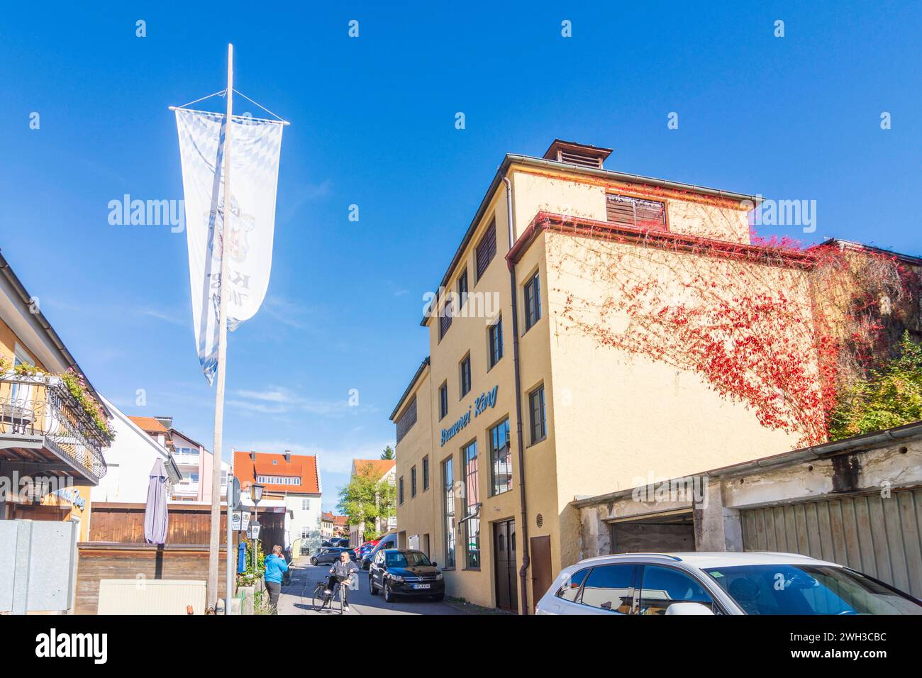 Old Town, brewery Karg Murnau am Staffelsee Oberbayern, Pfaffenwinkel, Upper Bayern, Bavaria Germany Stock Photo