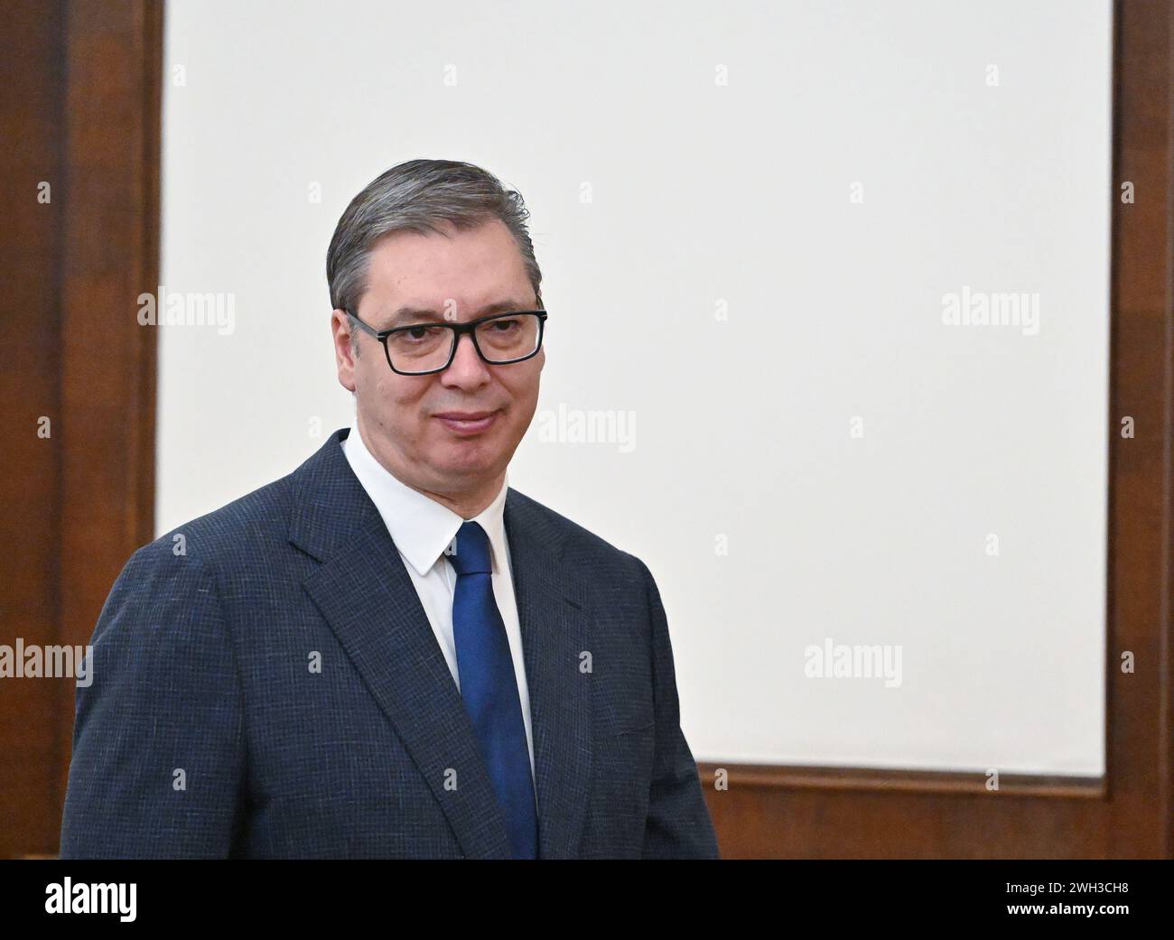 Belgrad, Serbia. 07th Feb, 2024. Aleksandar Vucic, President of Serbia