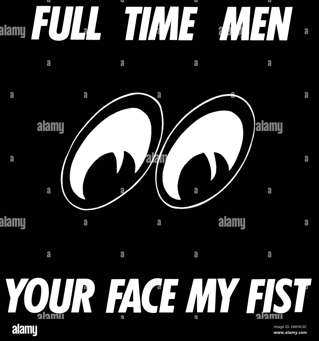 Full Time Men - original vinyl album cover - Your Face My Fist - 1988 Stock Photo