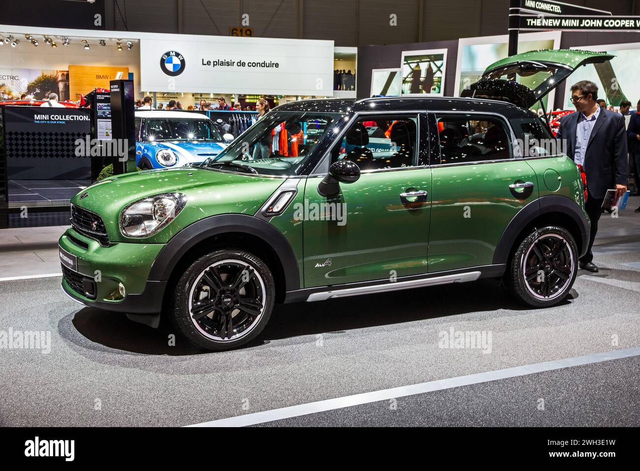 Mini Countryman All4 car at the Geneva International Motor Show. Switzerland - March 4, 2015. Stock Photo