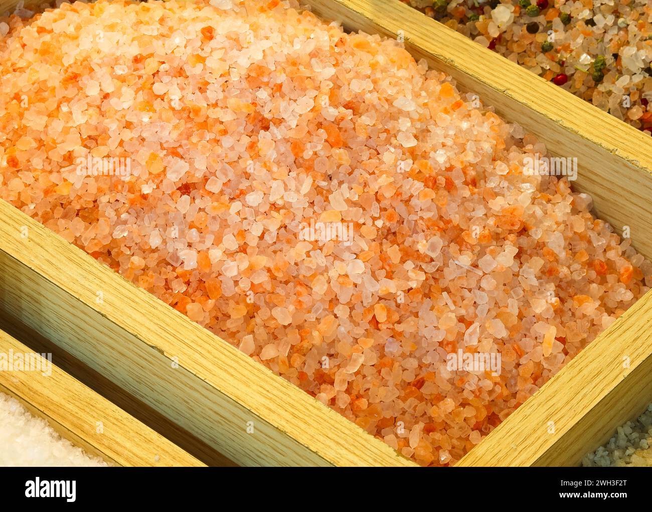 Pink salt of the Himalayas areas for sale at the market Stock Photo