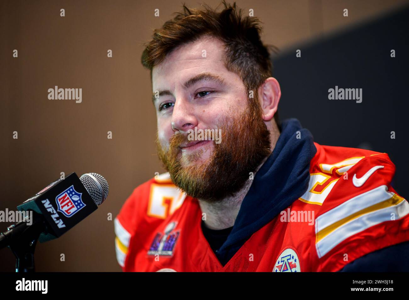 Kansas City Chiefs' Joe Thuney during a media day at the Westin Lake Las Vegas Resort and Spa