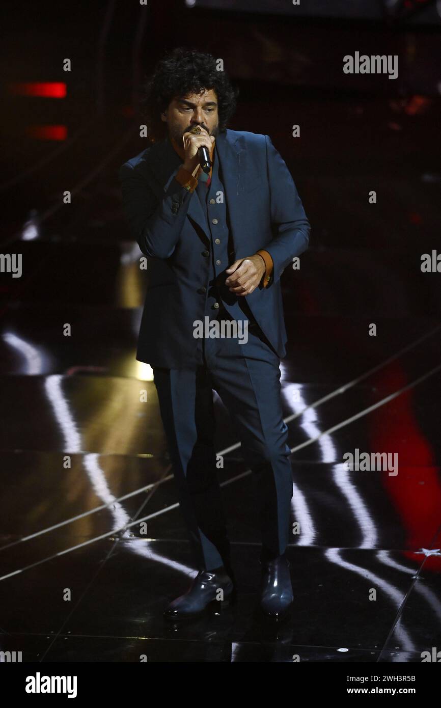 Sanremo, Italia. 07th Feb, 2024. Renga & Nek perfermer during the 74th