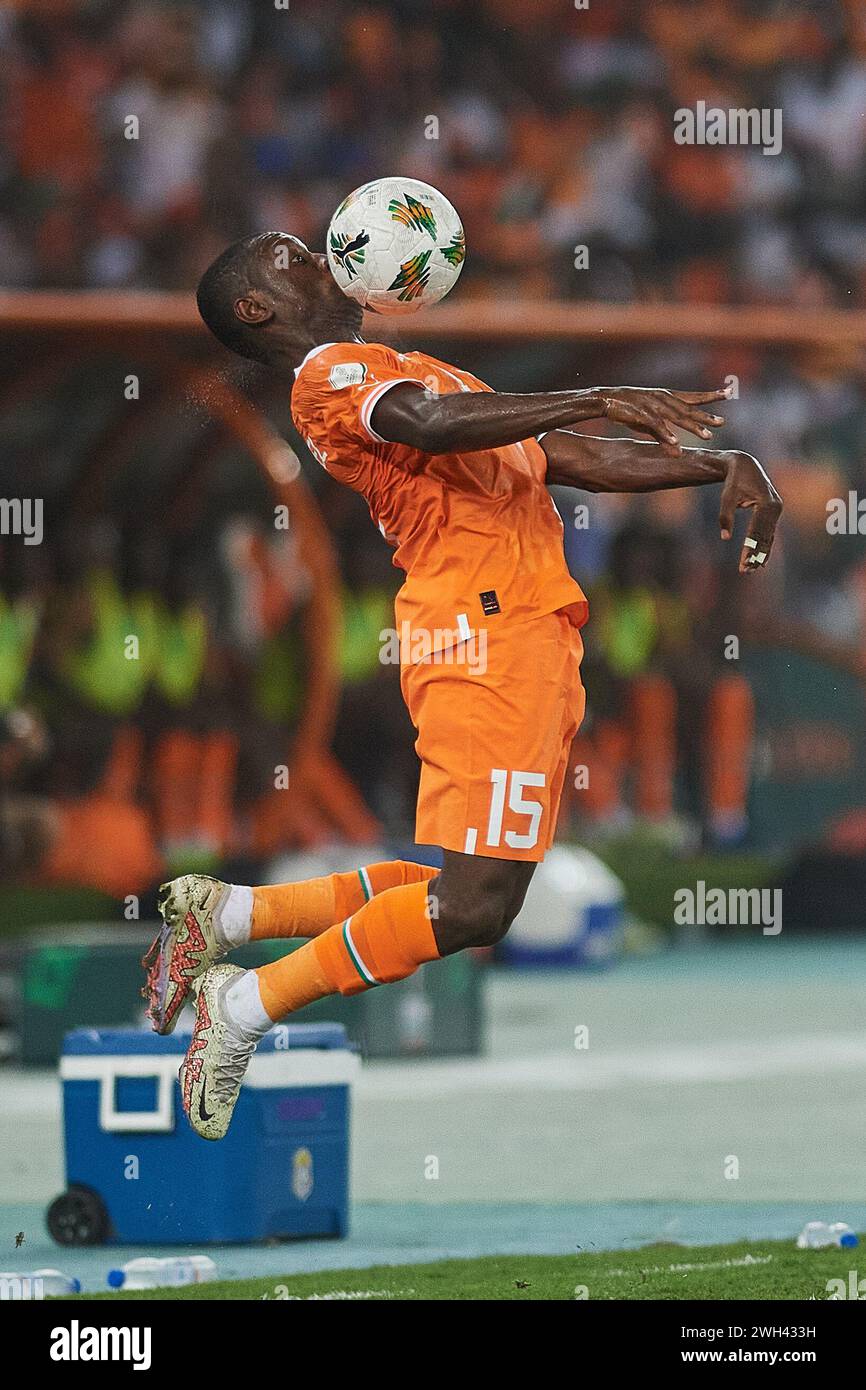 AFACON 2023 SEMI-FINAL,  Ivorian Max Alain Gradel during the semi-final match against Congo Stock Photo