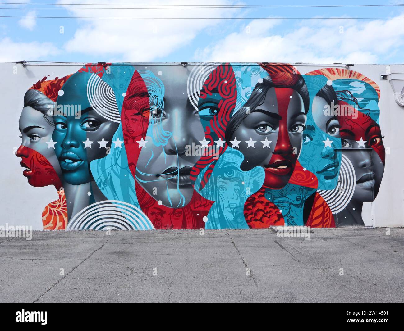 Wynwood Walls street art museum Miami Florida USA Stock Photo Alamy