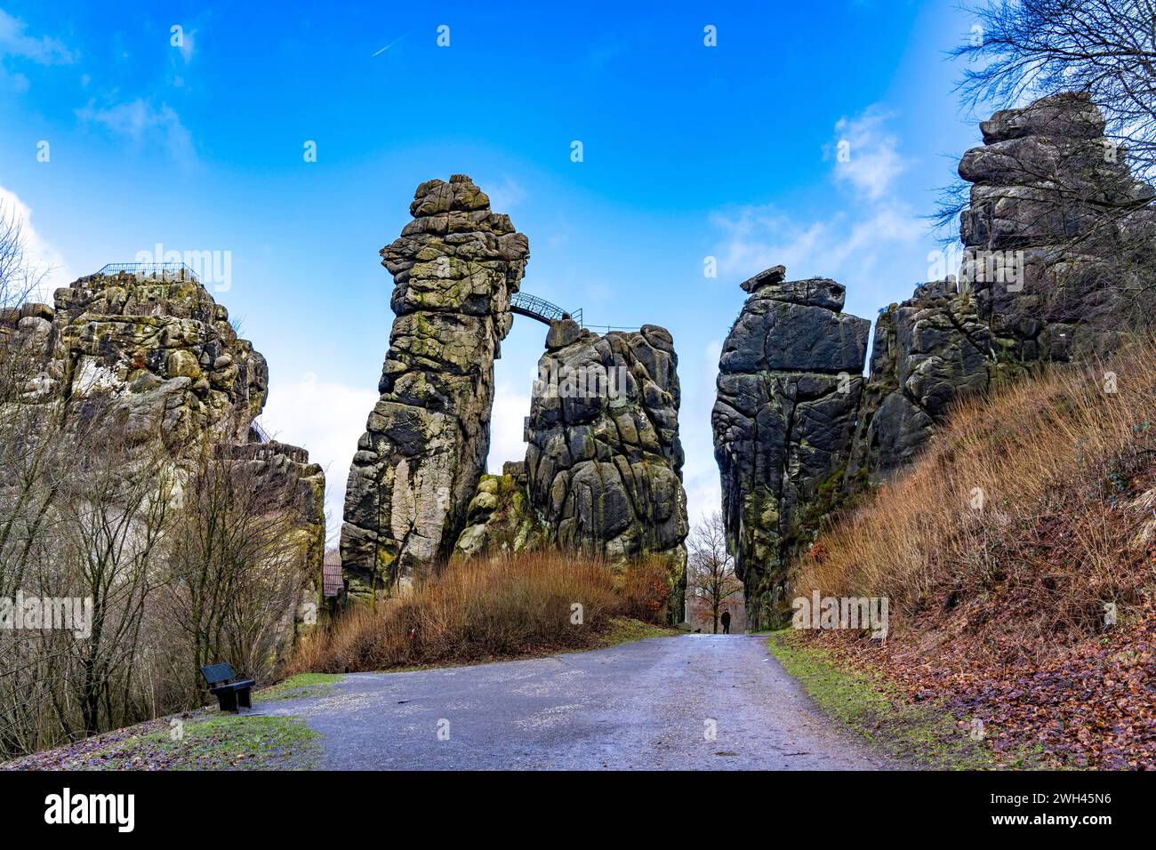 The Externsteine A Sandstone Rock Formation In The Teutoburg Forest The Externsteine A Sandstone Rock Formation In The Teutoburg Forest