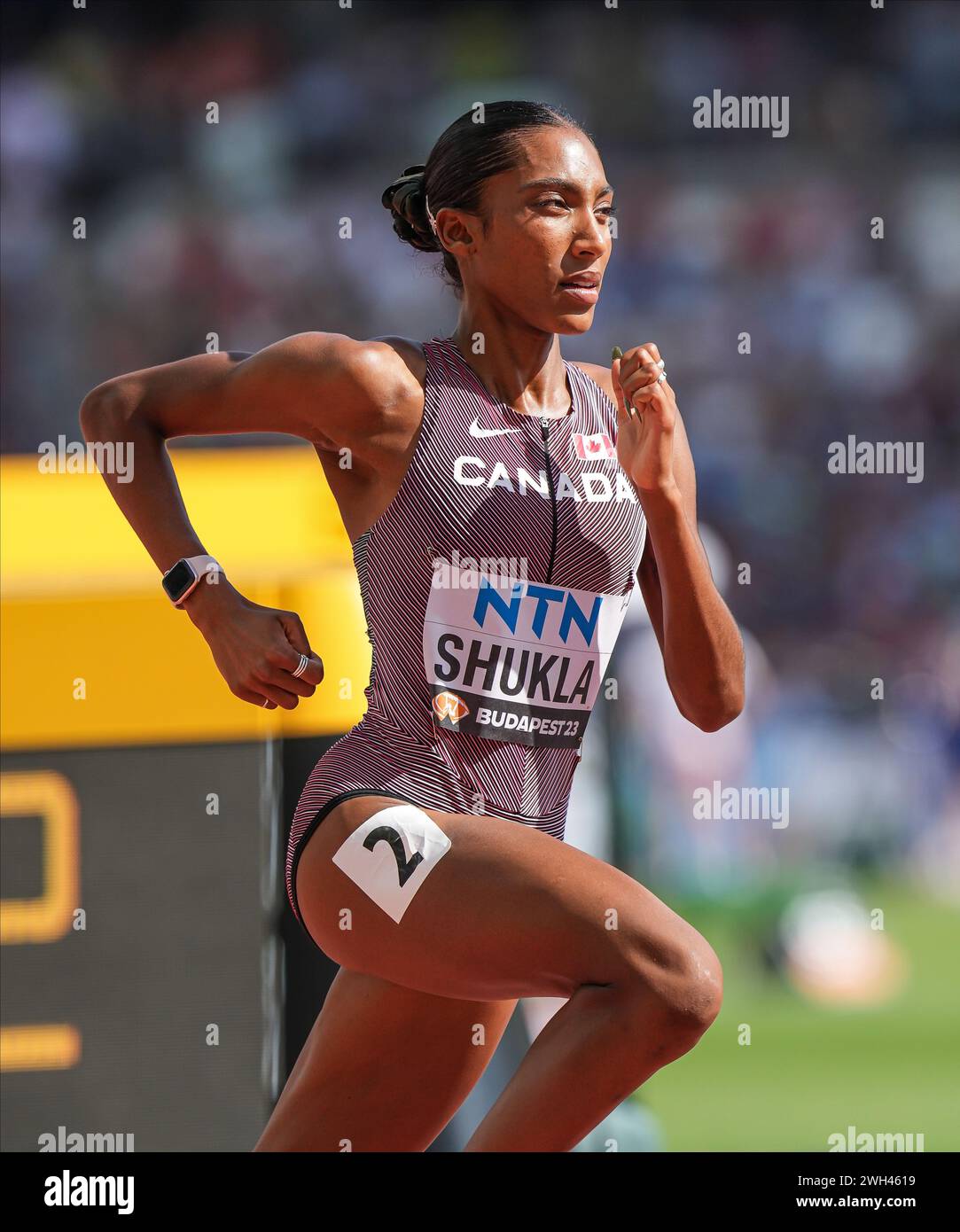 Jazz SHUKLA participating in the 800 meters at the World Athletics ...