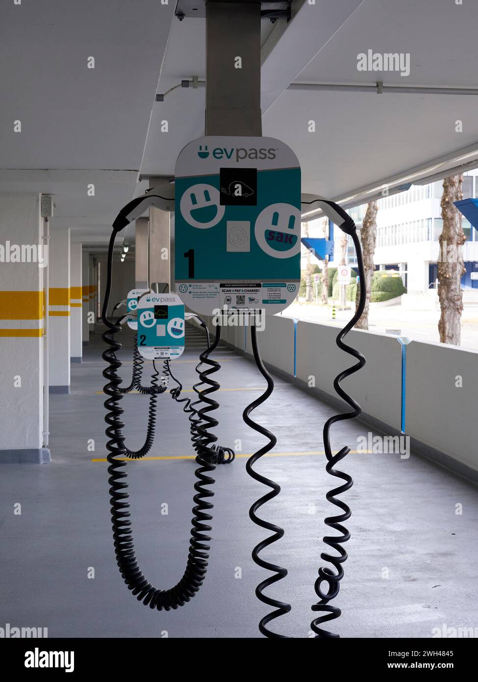 Charging station electro vehicles zurich hires stock photography and