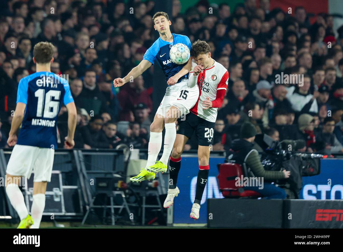 ROTTERDAM NETHERLANDS FEBRUARY 7 Ruben van Bommel AZ Alkmaar and Mats Wieffer Feyenoord Rotterdam during the KNVB Cup quarter final match of S Stock Photo Alamy