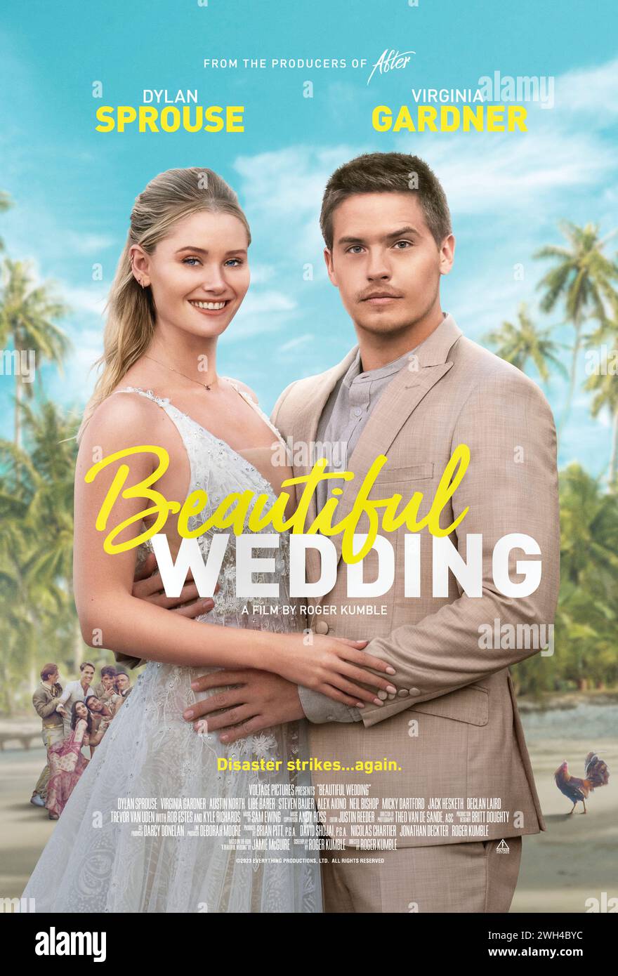 Beautiful Wedding (2024) directed by Roger Kumble and starring Dylan Sprouse, Virginia Gardner and Alex Aiono. In this sequel to Beautiful Disaster, Abby and Travis discover they are married after a crazy night in Las Vegas and head to Mexico for a honeymoon with friends and family. US one sheet poster ***EDITORIAL USE ONLY***. Credit: BFA / Voltage Pictures Stock Photo