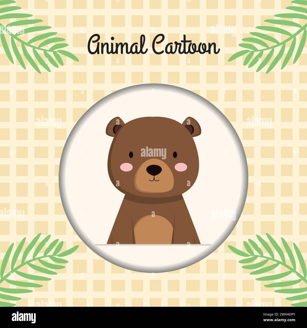 Isolated cute bear character avatar Vector Stock Vector Image & Art - Alamy