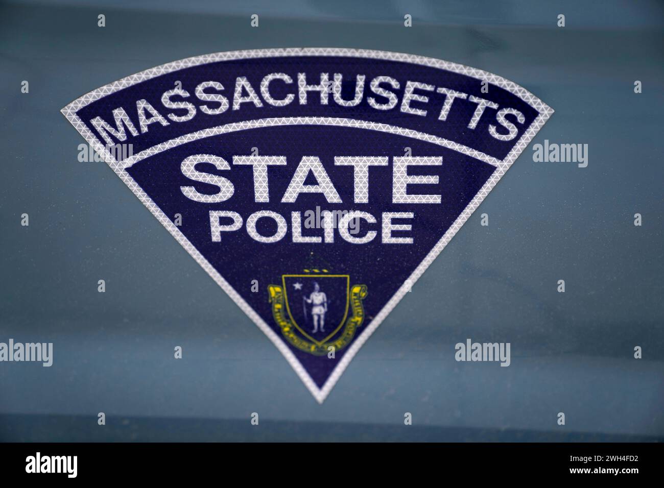 FILE - The seal of the Commonwealth of Massachusetts is displayed on a ...
