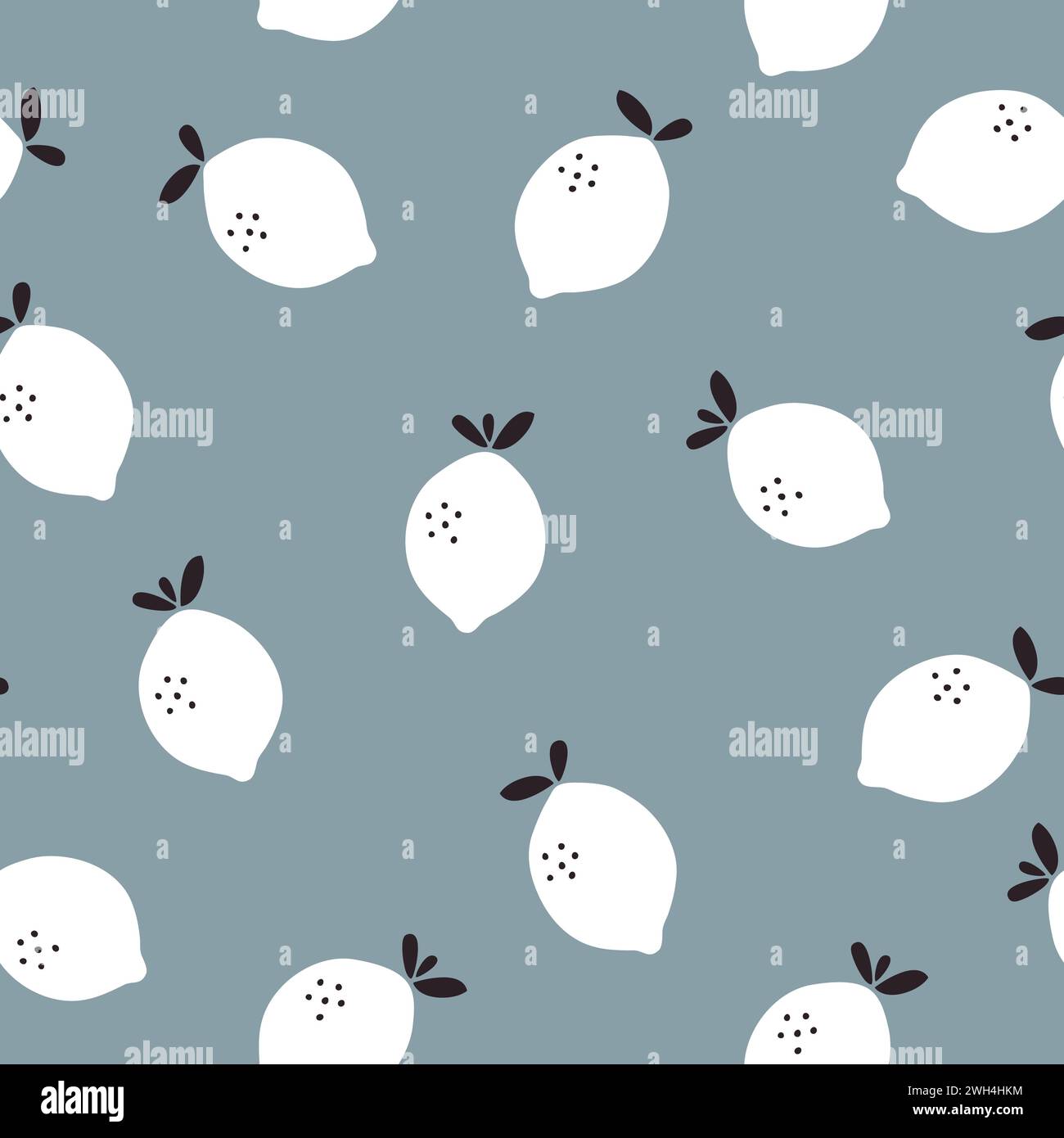 Summer background with lemons. Citrus fruits seamless pattern. Vector ...