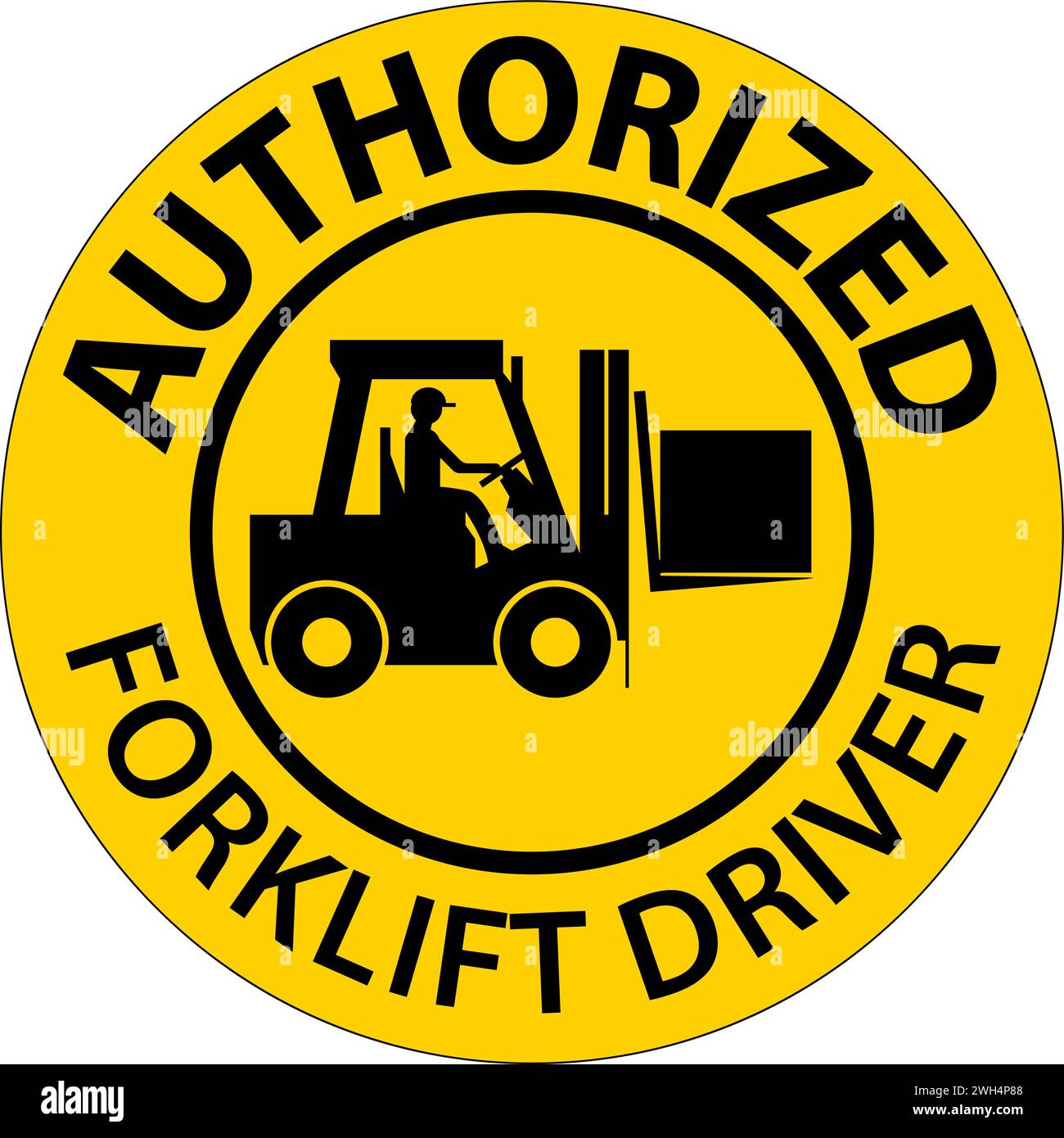 Authorized Forklift Driver Sign Stock Vector Image & Art Alamy
