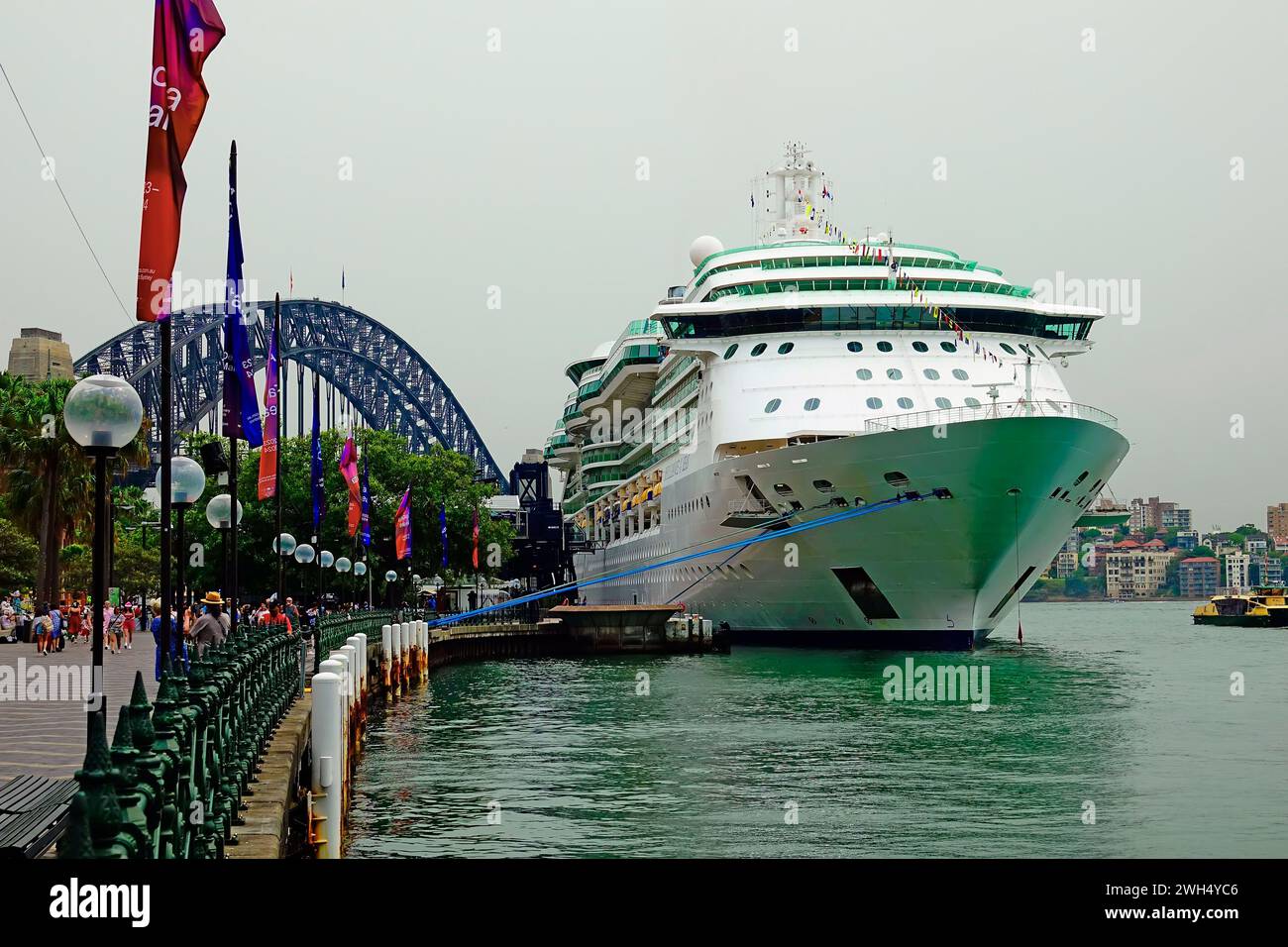 Royal Caribbean Brilliance of the Seas Cruise Ship in Sydney Australia Harbor at Circular Quay Stock Photo