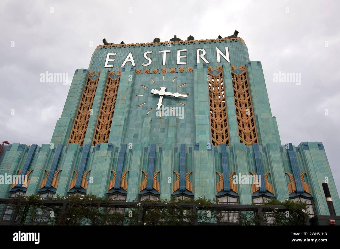 Clock, tower, rooftop, pool, historic, art deco, Eastern, building ...