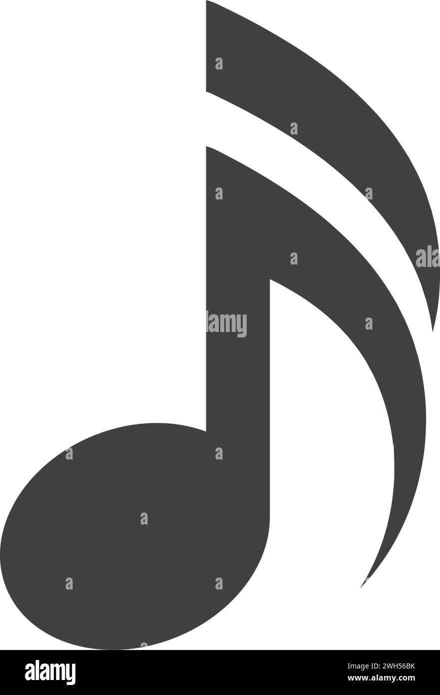 Music note flat modern hi-res stock photography and images - Alamy