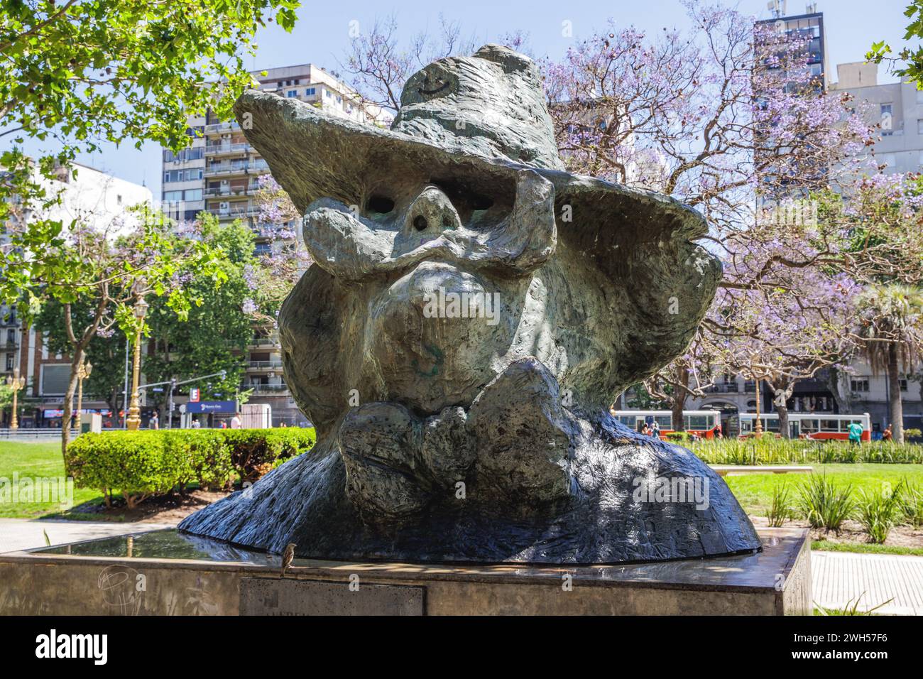 Alfredo Palacios Monument, Congress Plaza, Buenos Aires, Argentina, Tuesday, November 14, 2023. Photo: David Rowland / One-Image.com Stock Photo