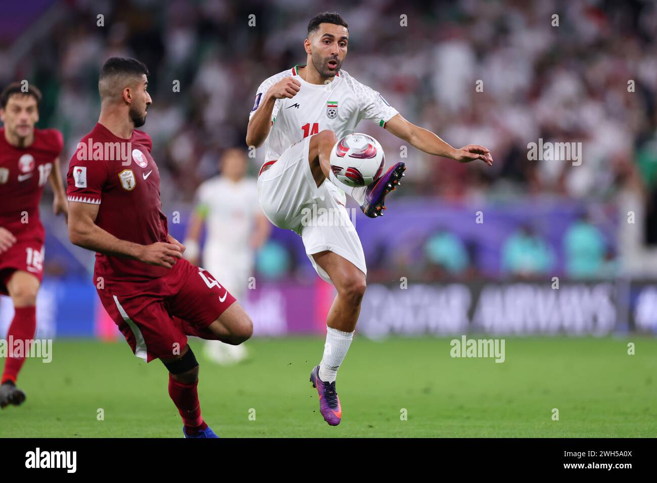 Doha, Qatar. 7th Feb, 2024. Saman Ghoddos (IRI) Football/Soccer : AFC Asian Cup Qatar 2023 semi-final match between Iran 2-3 Qatar at Al Thumama Stadium in Doha, Qatar . Credit: Naoki Morita/AFLO SPORT/Alamy Live News Stock Photo