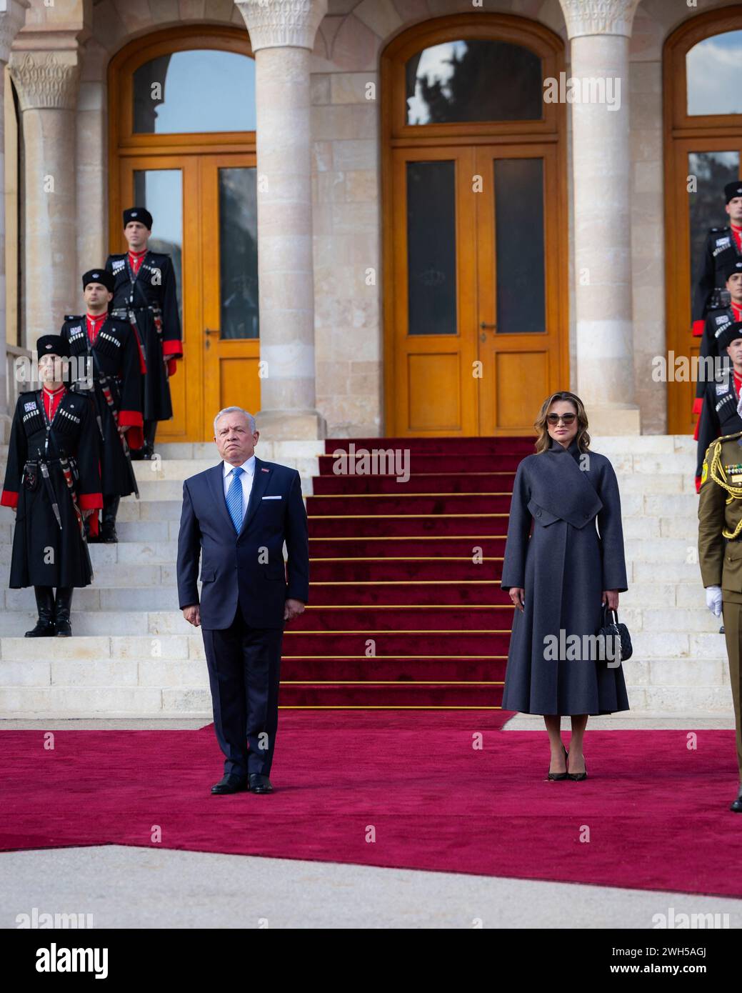 Amman, Jordan. 07th Feb, 2024. King Abdullah II of Jordan and Queen ...