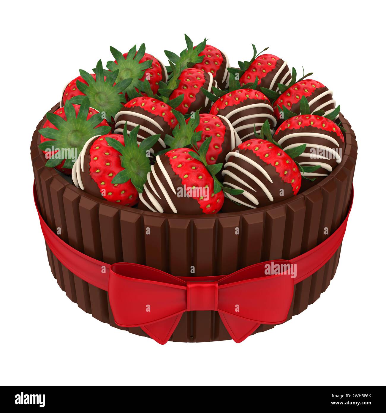 Strawberry Cake Isolated Stock Photo - Alamy